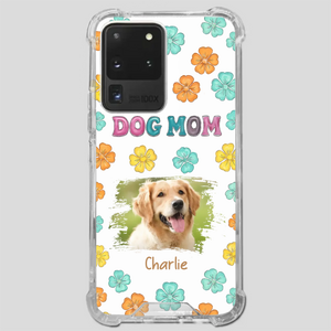Dog Mom Phone Case – Custom Pet Name & Photo | Sweet Floral Design - 89Prints