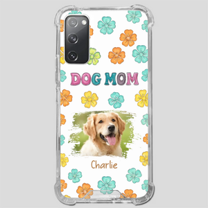 Dog Mom Phone Case – Custom Pet Name & Photo | Sweet Floral Design - 89Prints