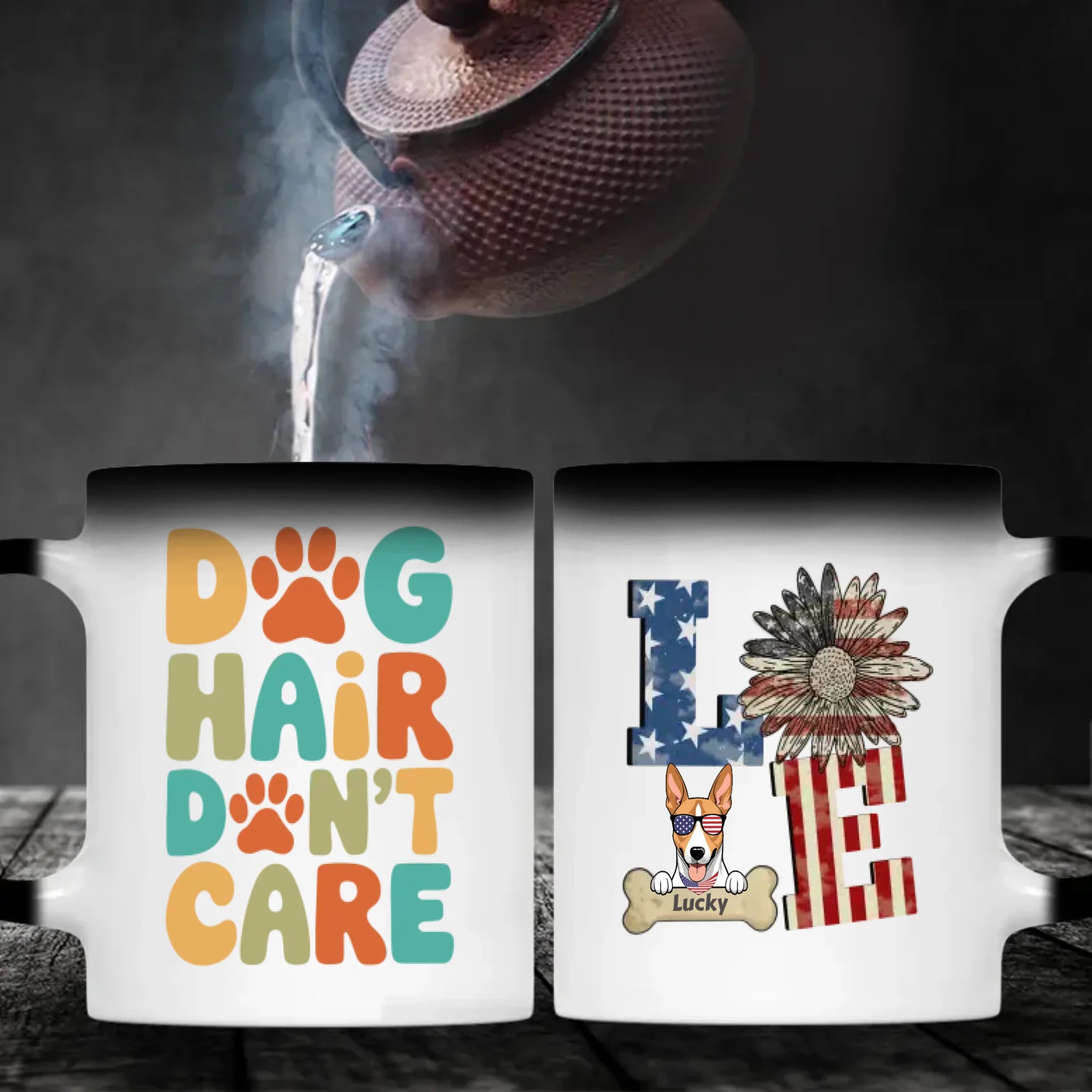 LOVE Dog Mug – Personalized Patriotic Pet Lover Gift – 89Prints
