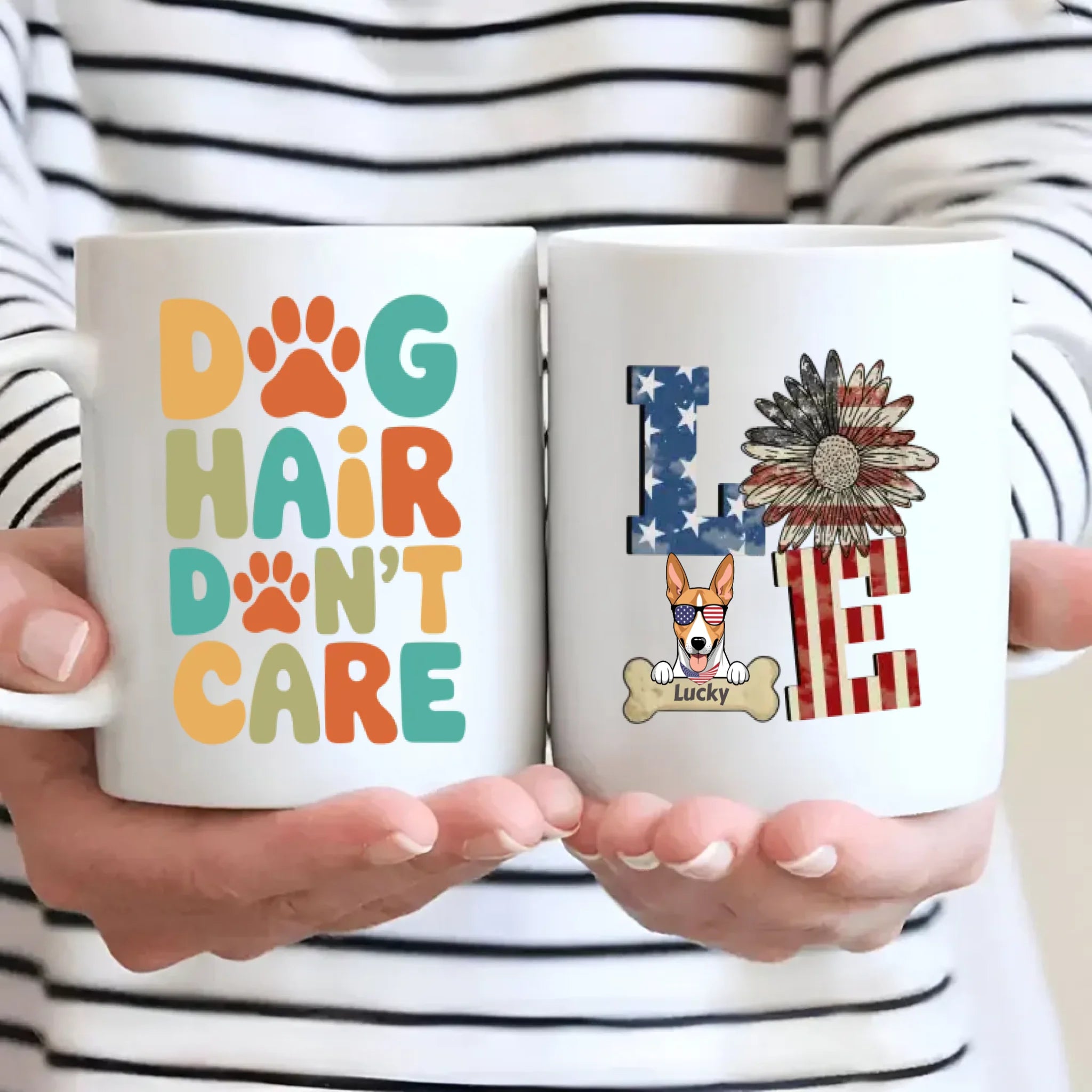 LOVE Dog Mug – Personalized Patriotic Pet Lover Gift – 89Prints