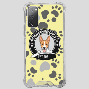 Bold “This Human Belongs To” Dog Phone Case – Custom Pet Art & Year | Statement Design - 89Prints