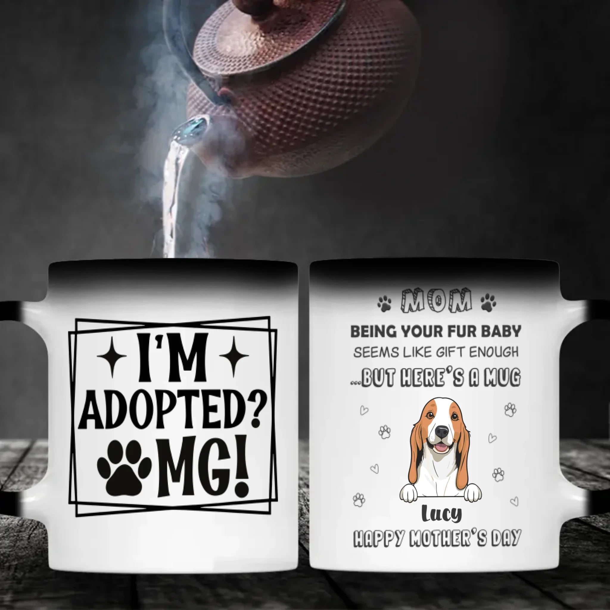 Custom Dog Mug – Adopted & Adored | 89Prints
