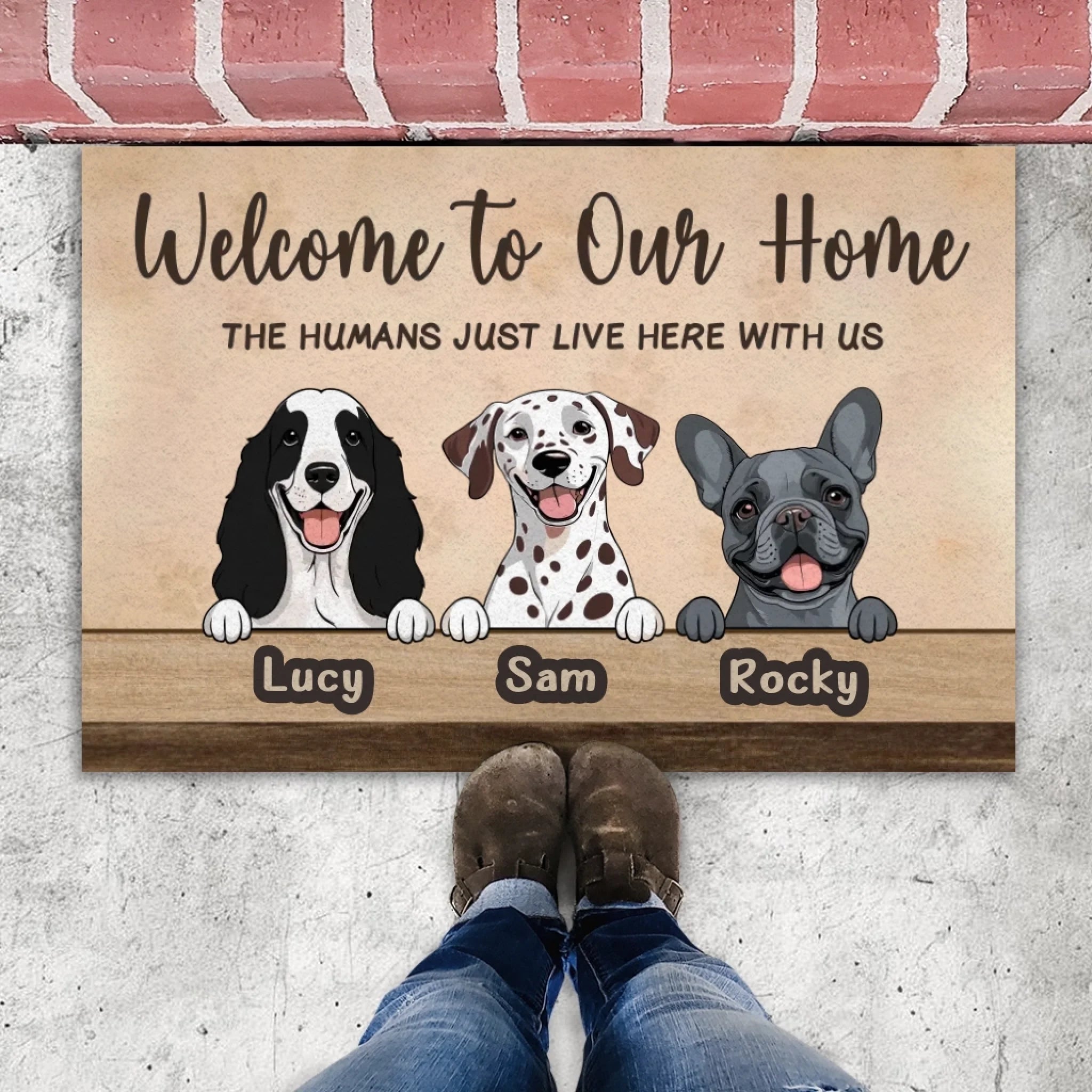Welcome to Our Home Custom Dog Doormat | Personalized Pet Name Mat – 89Prints