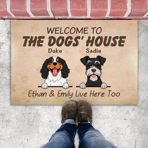 Welcom To The Dog's House Custom Dog Name Doormatt