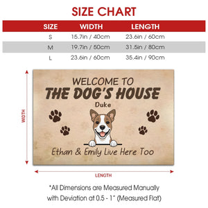 Welcom To The Dog's House Custom Dog Name Doormatt