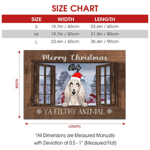 Merry Christmas Custom Dog & Cat Doormat | Personalized Pet Name Holiday Mat – 89Prints