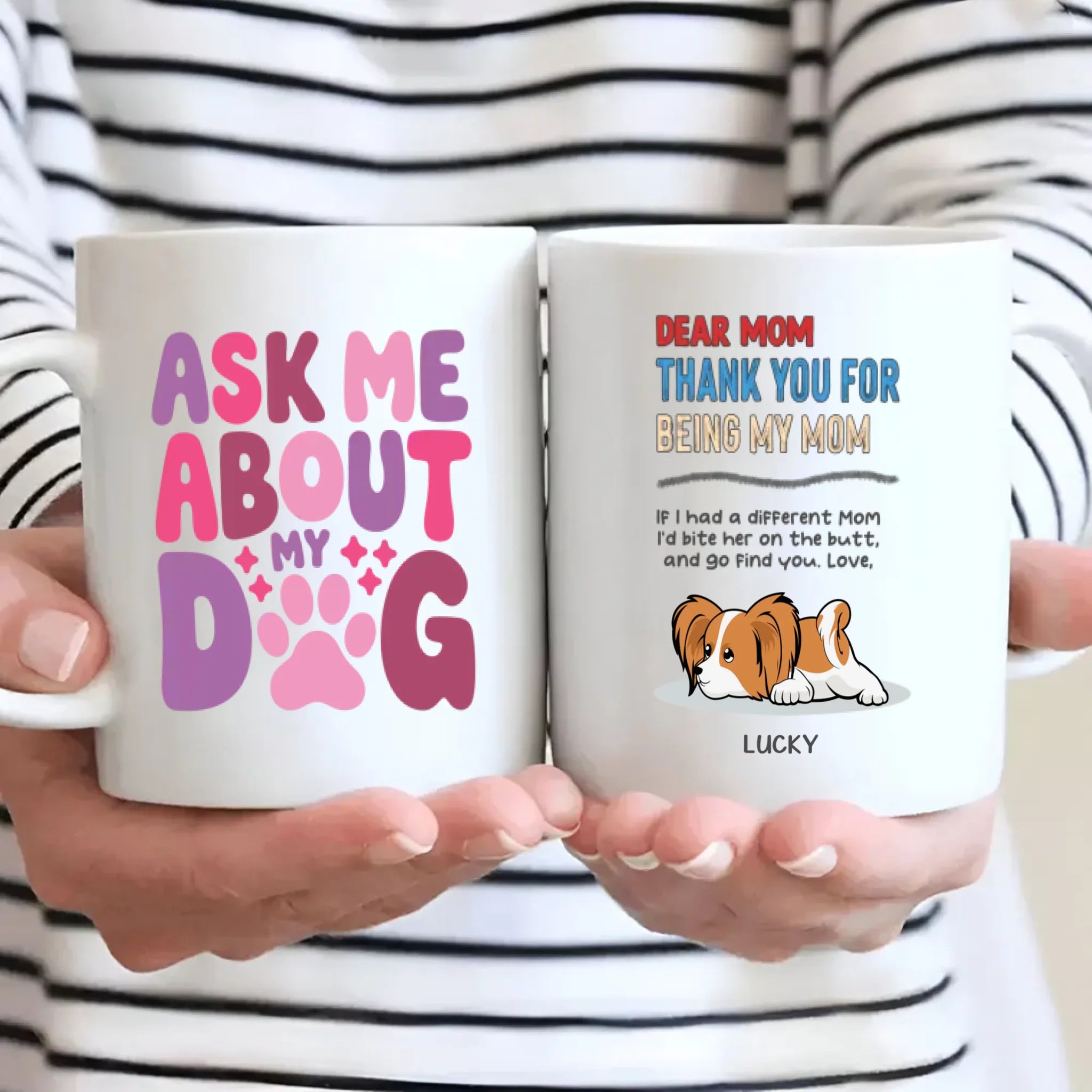 Personalized Dog Mug – Thank You for Being My Mom –89Prints