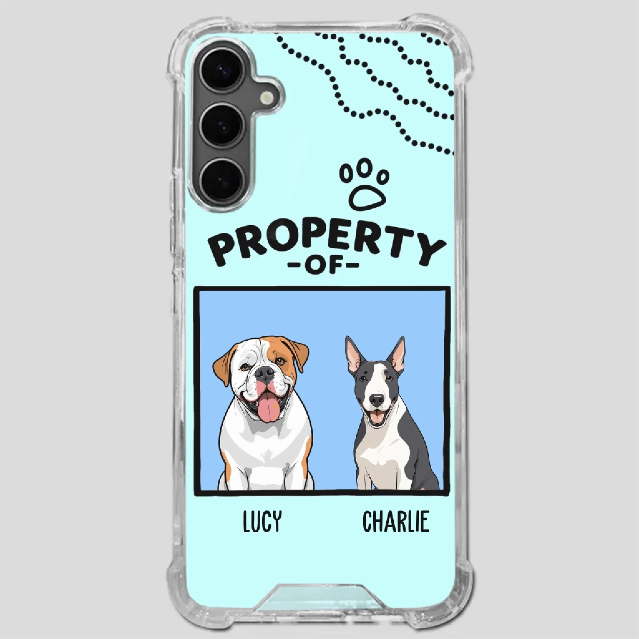 Funny Dog Phone Case – “Property Of” Design with Pet Name - 89Prints