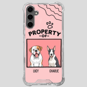 Funny Dog Phone Case – “Property Of” Design with Pet Name - 89Prints