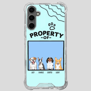 Funny Dog Phone Case – “Property Of” Design with Pet Name - 89Prints