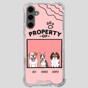 Funny Dog Phone Case – “Property Of” Design with Pet Name - 89Prints