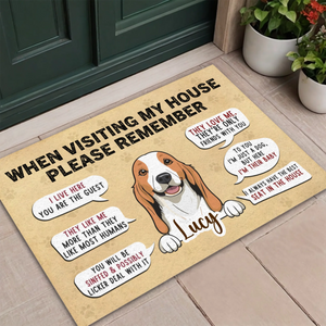 Sassy Dog Doormat – “When Visiting My House” Funny Personalized Mat - 89Prints