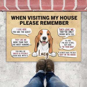 Sassy Dog Doormat – “When Visiting My House” Funny Personalized Mat - 89Prints