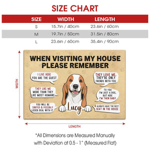 Sassy Dog Doormat – “When Visiting My House” Funny Personalized Mat - 89Prints