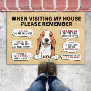 Sassy Dog Doormat – “When Visiting My House” Funny Personalized Mat - 89Prints
