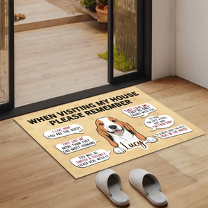 Sassy Dog Doormat – “When Visiting My House” Funny Personalized Mat - 89Prints