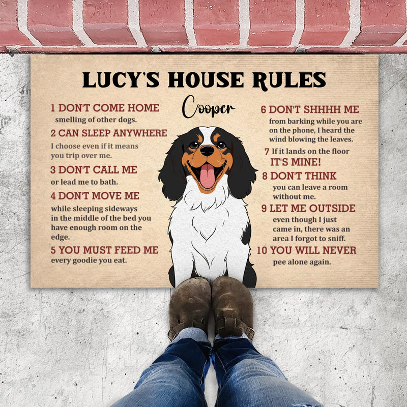 Personalized Dog Doormat – Funny House Rules Mat for Pet Lovers - 89Prints