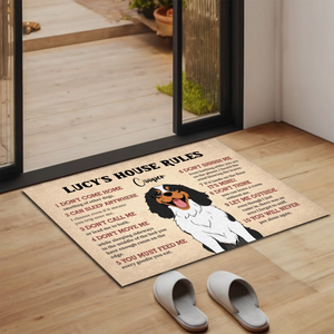 Personalized Dog Doormat – Funny House Rules Mat for Pet Lovers - 89Prints