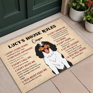 Personalized Dog Doormat – Funny House Rules Mat for Pet Lovers - 89Prints