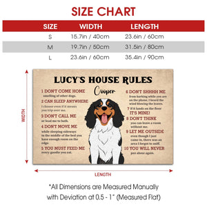 Personalized Dog Doormat – Funny House Rules Mat for Pet Lovers - 89Prints