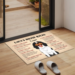 Personalized Dog Doormat – Funny House Rules Mat for Pet Lovers - 89Prints