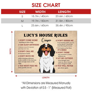 Personalized Dog Doormat – Funny House Rules Mat for Pet Lovers - 89Prints