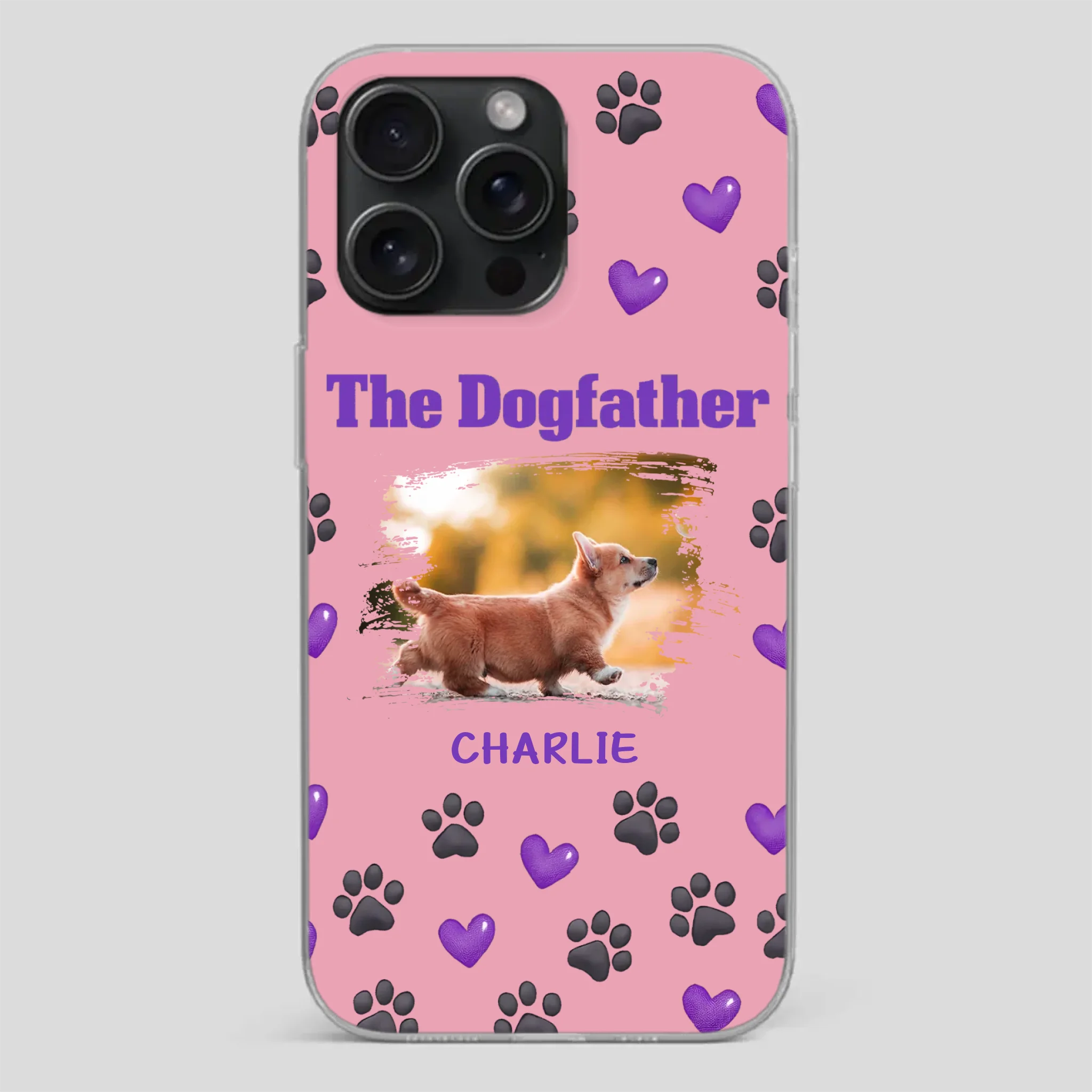 The Dogfather Personalized Phone Case – Cool Custom Gift for Dog Dads - 89Prints