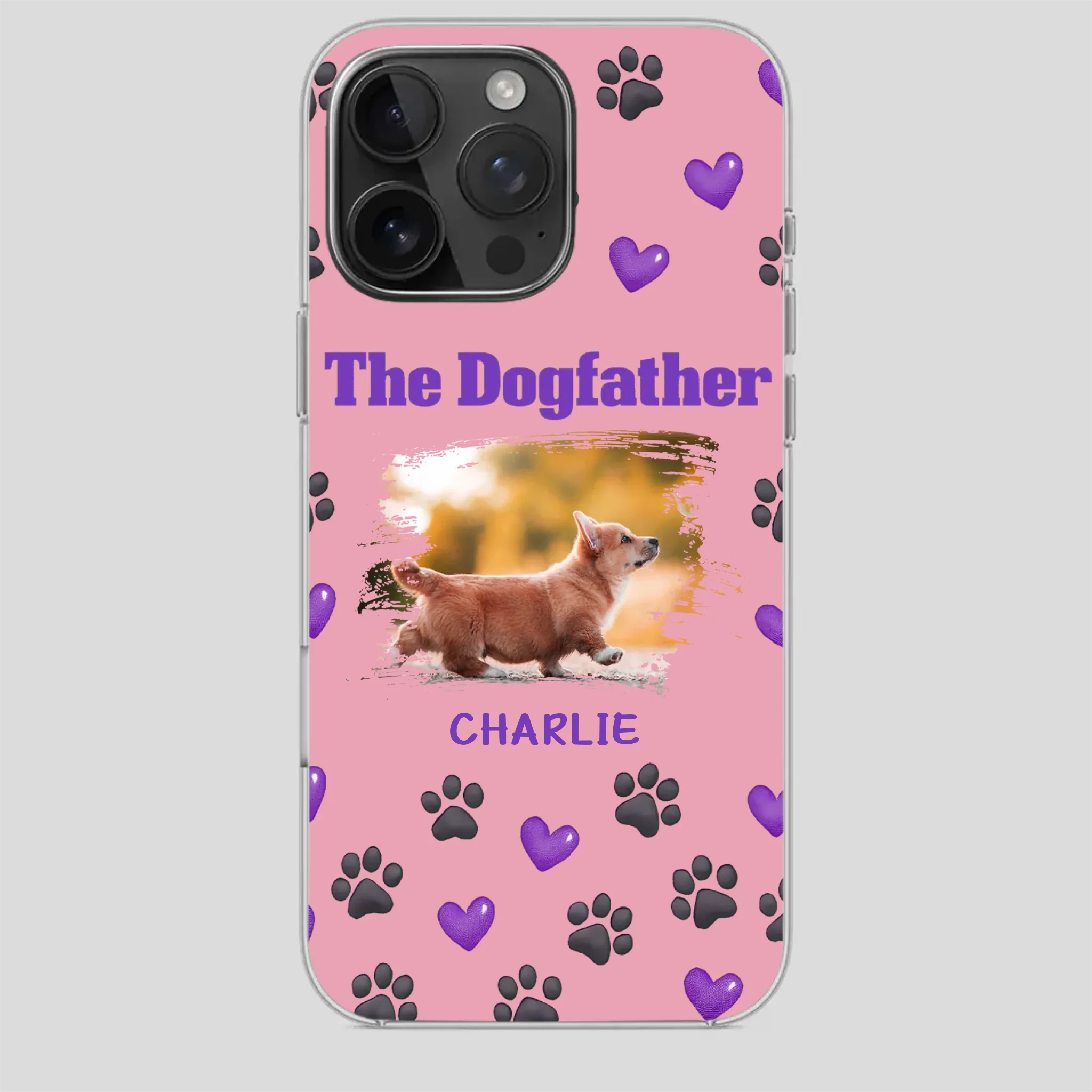 The Dogfather Personalized Phone Case – Cool Custom Gift for Dog Dads - 89Prints