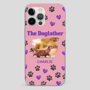 The Dogfather Personalized Phone Case – Cool Custom Gift for Dog Dads - 89Prints