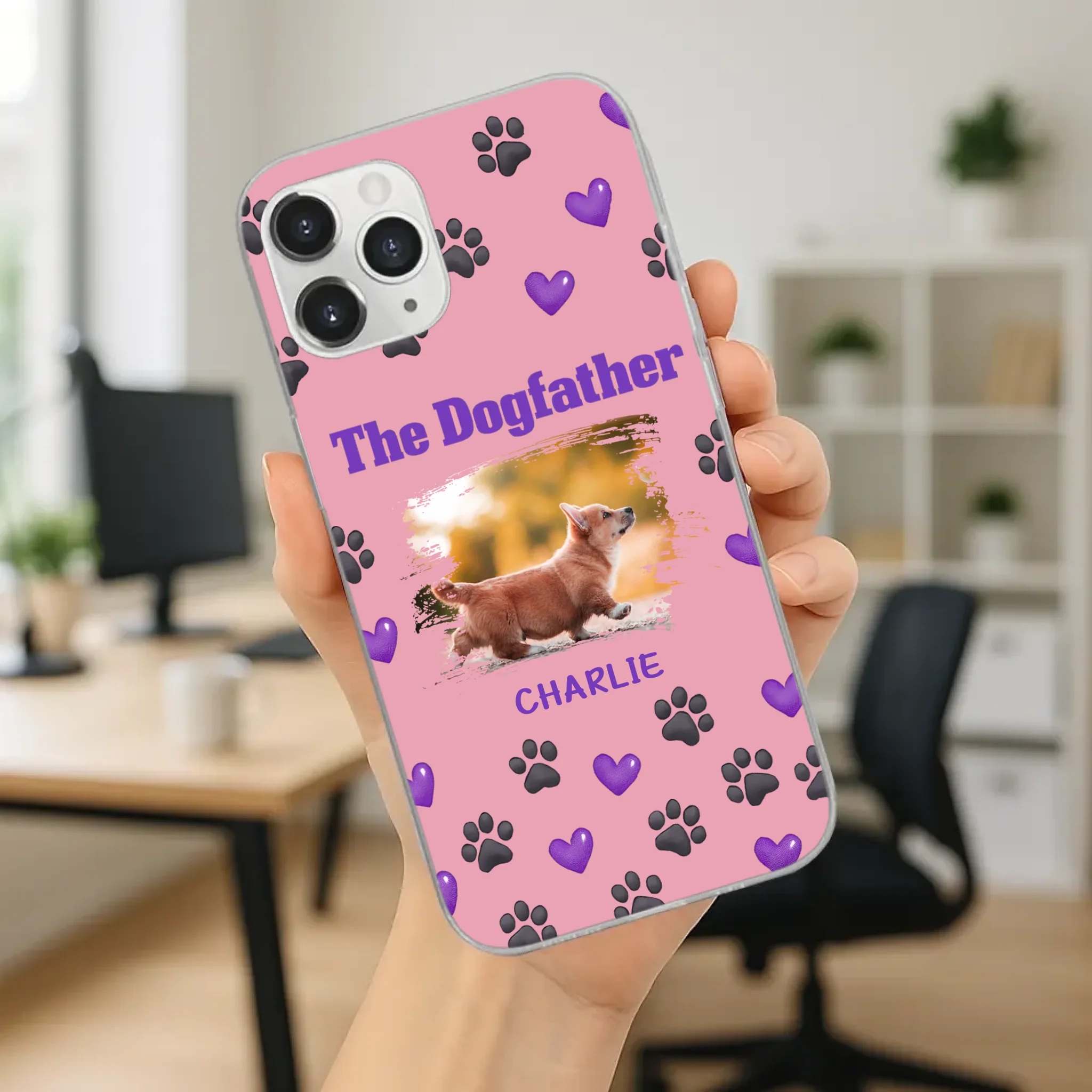 The Dogfather Personalized Phone Case – Cool Custom Gift for Dog Dads - 89Prints
