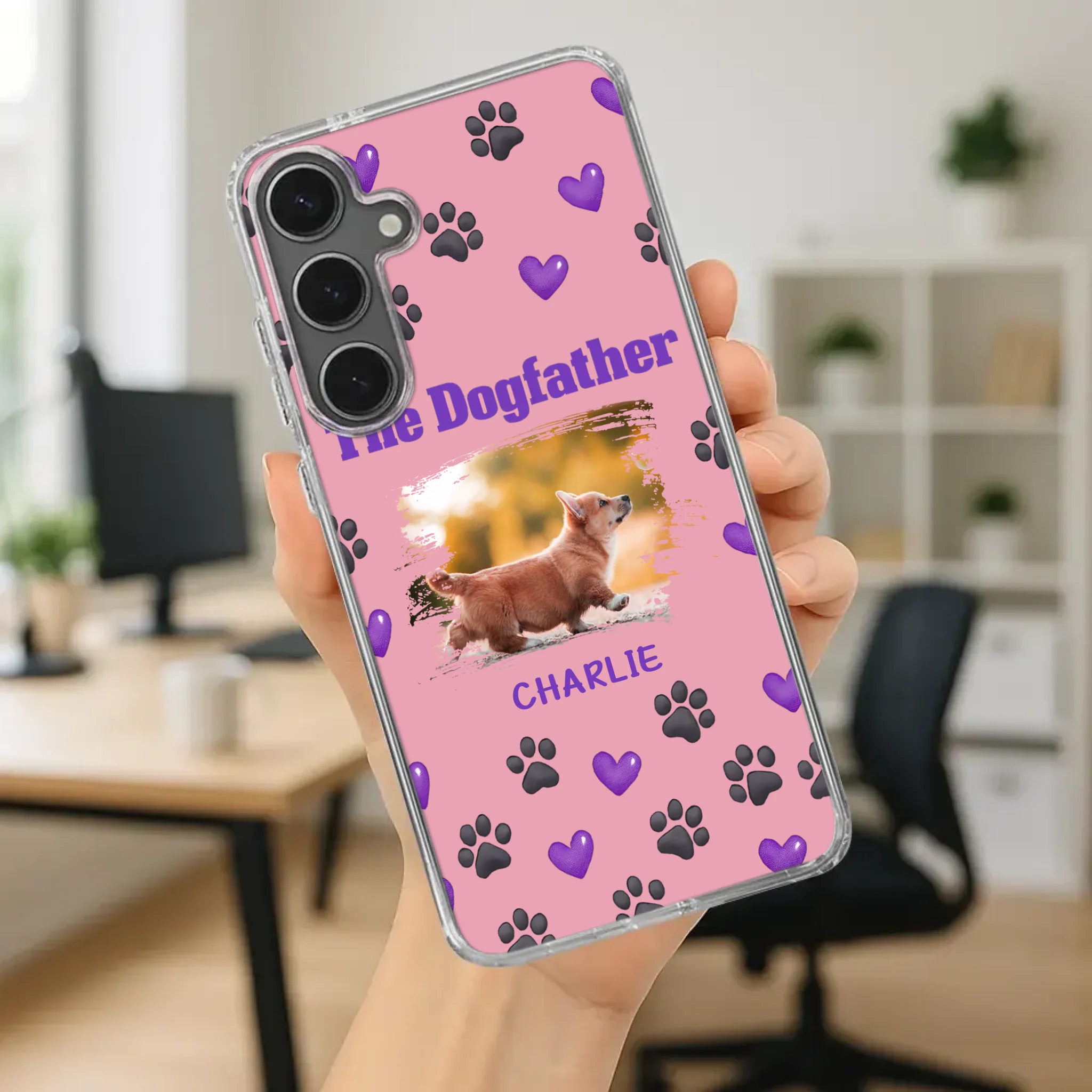 The Dogfather Personalized Phone Case – Cool Custom Gift for Dog Dads - 89Prints