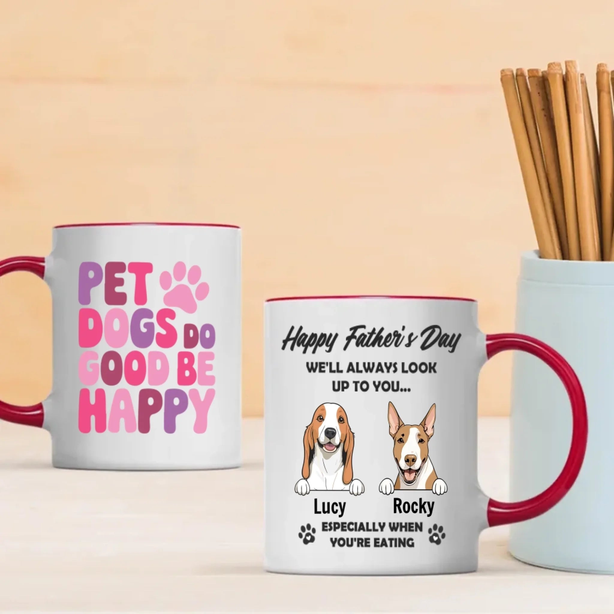 Personalized Dog Dad Mug – Happy Father’s Day – 89Prints