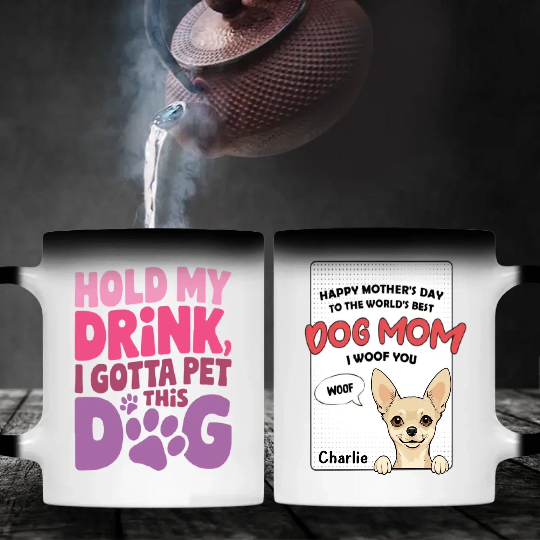 Happy Mother’s Day from the Dog – Funny Personalized Dog Mom Mug – Custom Pet Gift – 89Prints
