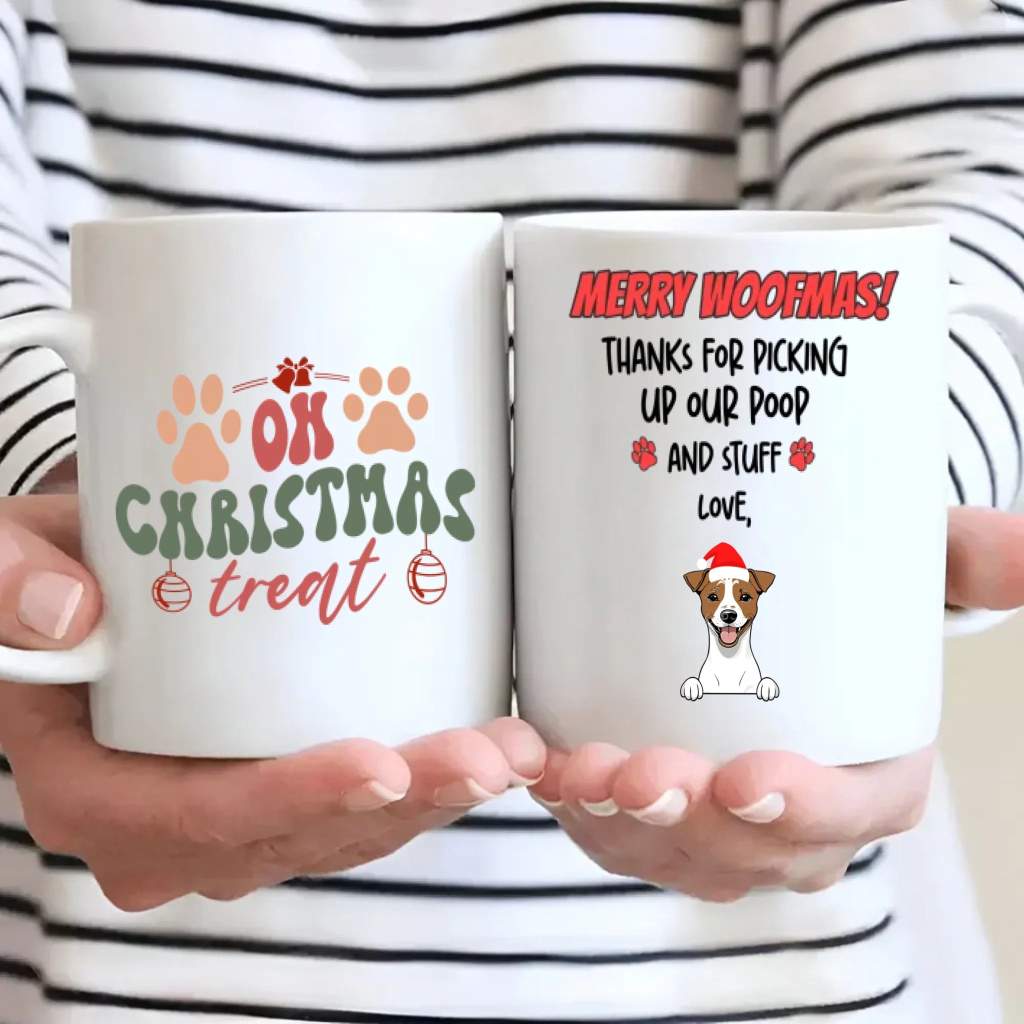 Merry Woofmas Personalized Dog Mug – Custom Christmas Gift for Dog Lovers – 89Prints