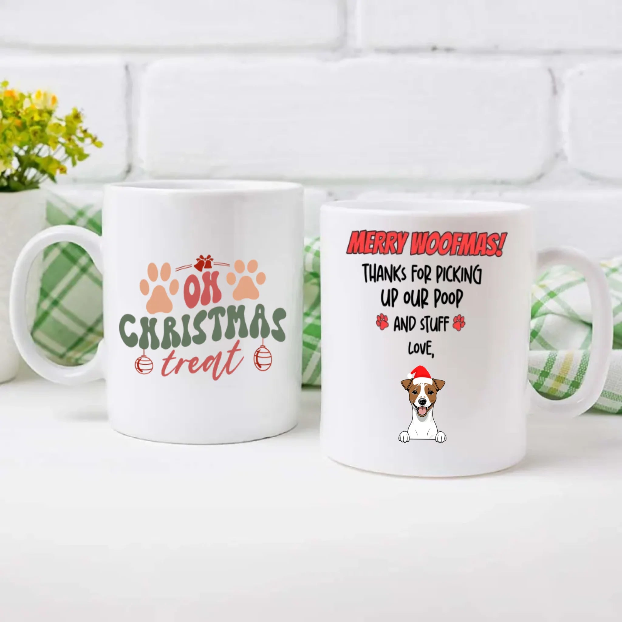 Merry Woofmas Personalized Dog Mug – Custom Christmas Gift for Dog Lovers – 89Prints