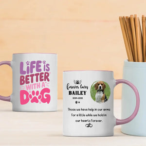 Personalized Dog Memorial Mug – “Forever Loves” Pet Tribute for Dog Moms – Custom Photo, Name & Years – 89Prints