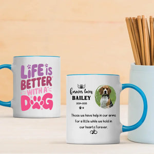 Personalized Dog Memorial Mug – “Forever Loves” Pet Tribute for Dog Moms – Custom Photo, Name & Years – 89Prints