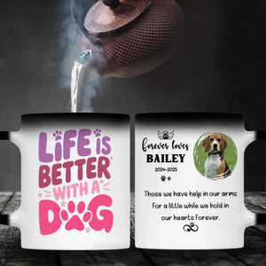 Personalized Dog Memorial Mug – “Forever Loves” Pet Tribute for Dog Moms – Custom Photo, Name & Years – 89Prints