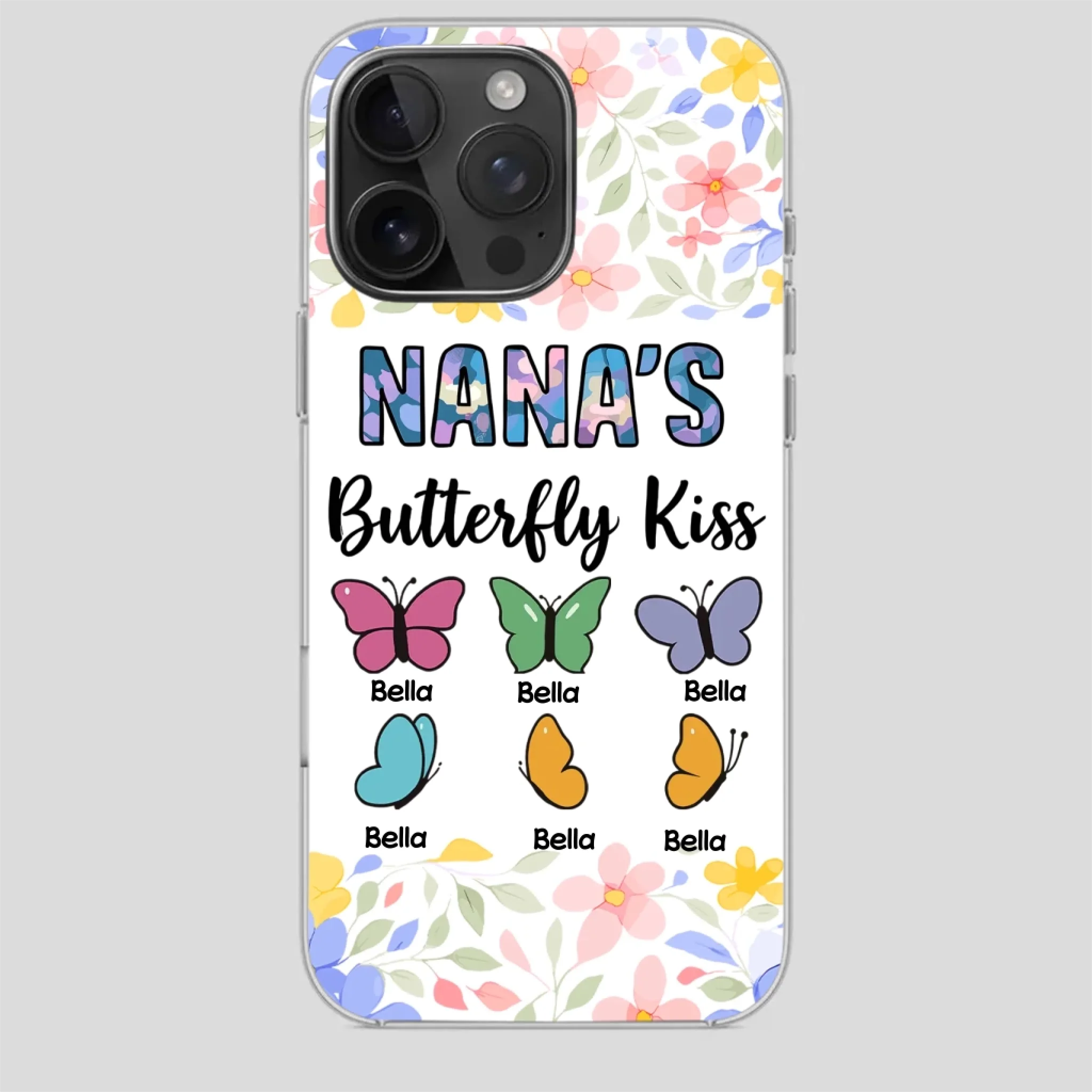 Grandma’s Butterfly Kiss Phone Case – Sweet Personalized Gift for Grandma - 89Prints