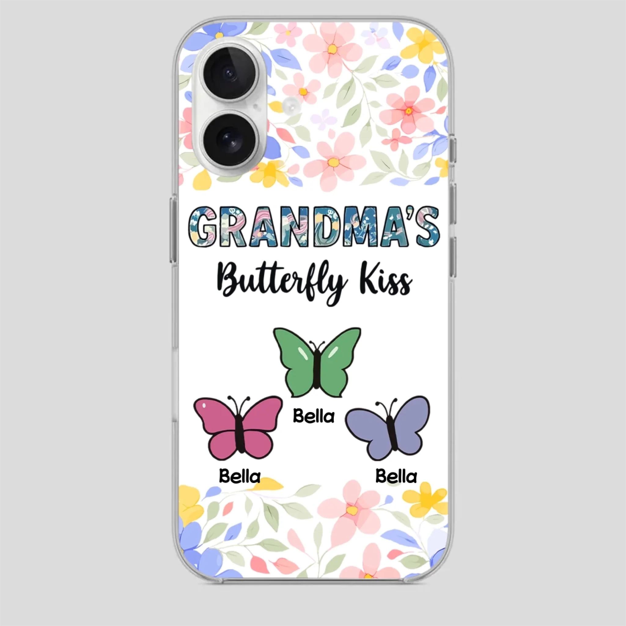 Grandma’s Butterfly Kiss Phone Case – Sweet Personalized Gift for Grandma - 89Prints