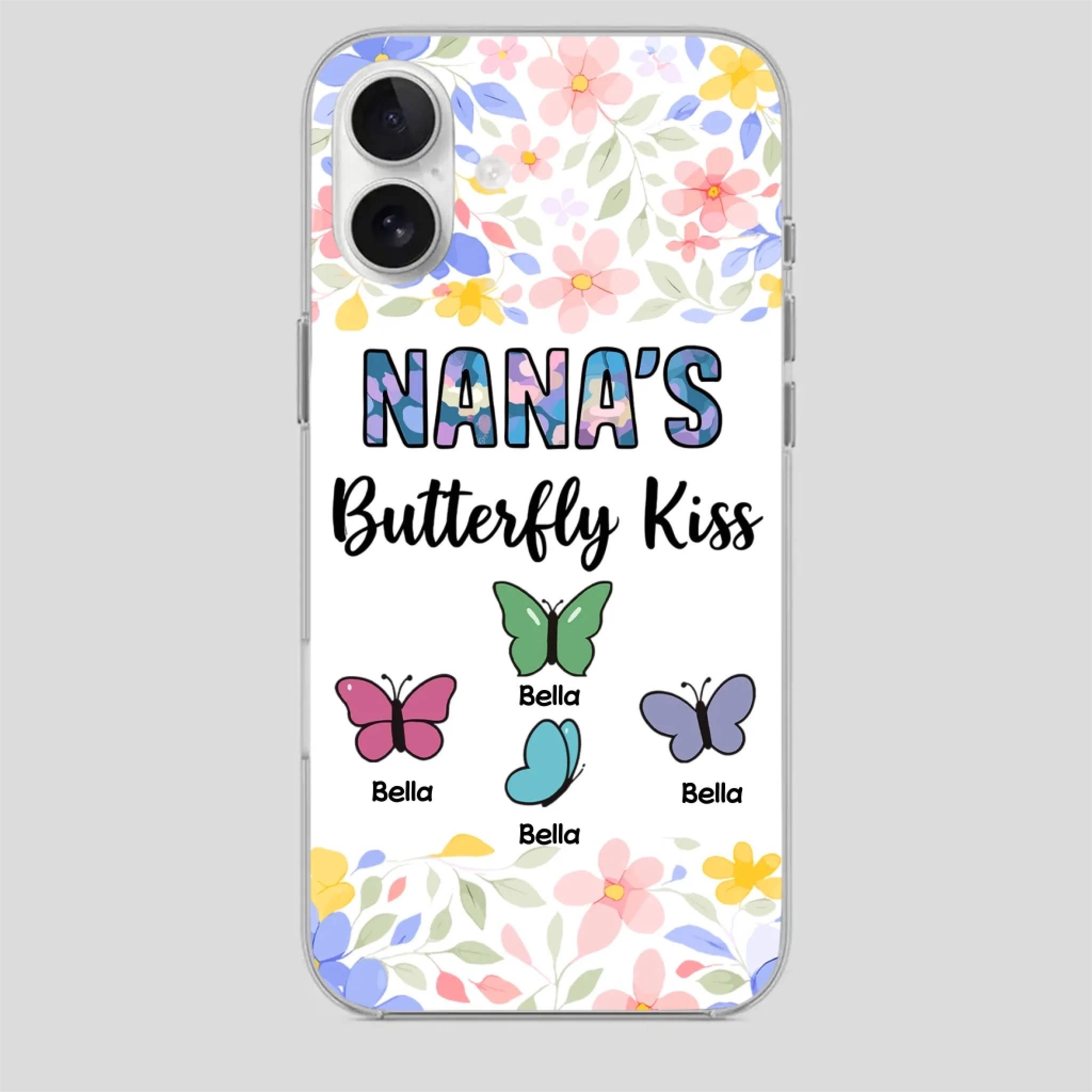 Grandma’s Butterfly Kiss Phone Case – Sweet Personalized Gift for Grandma - 89Prints
