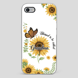 Sunflower Phone Case – Personalized Name Floral Design - 89Prints