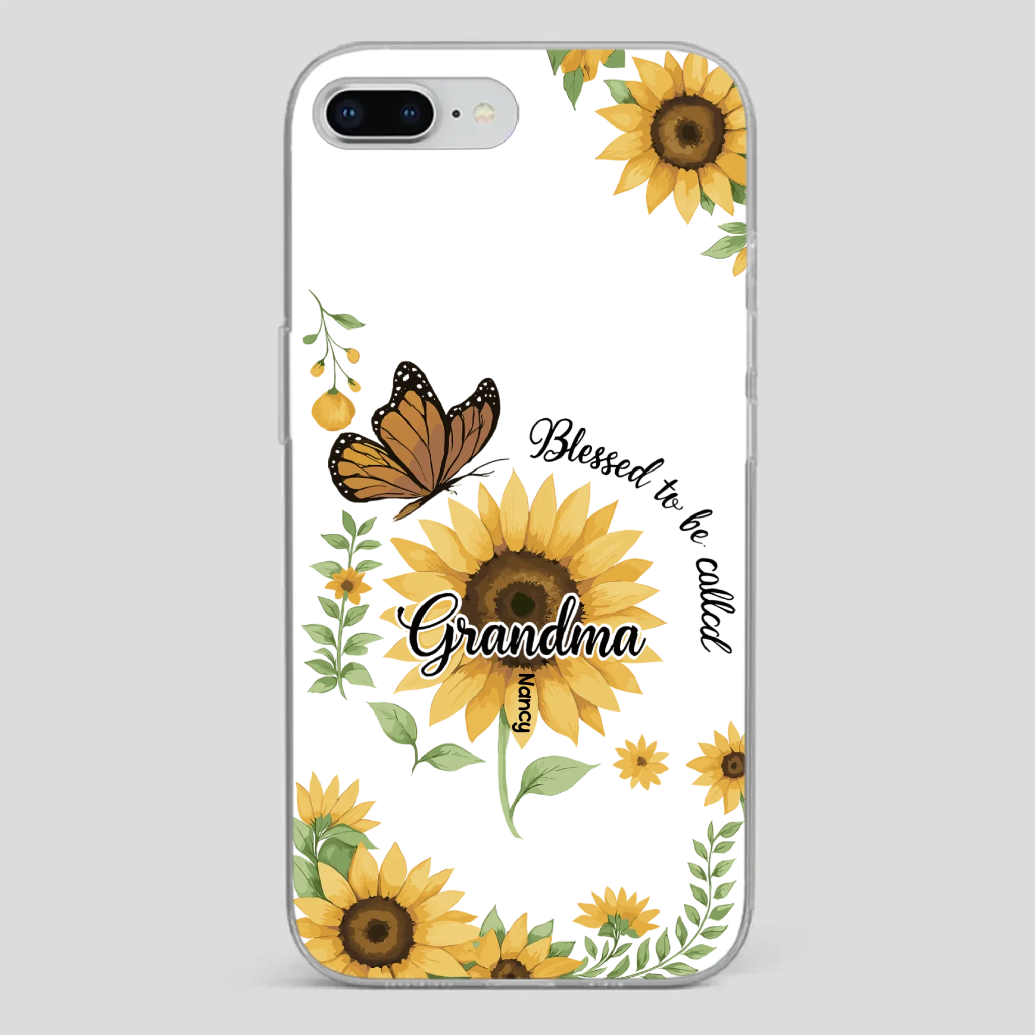 Sunflower Phone Case – Personalized Name Floral Design - 89Prints