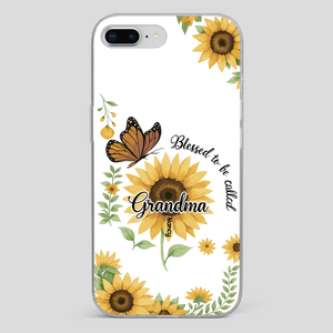 Sunflower Phone Case – Personalized Name Floral Design - 89Prints