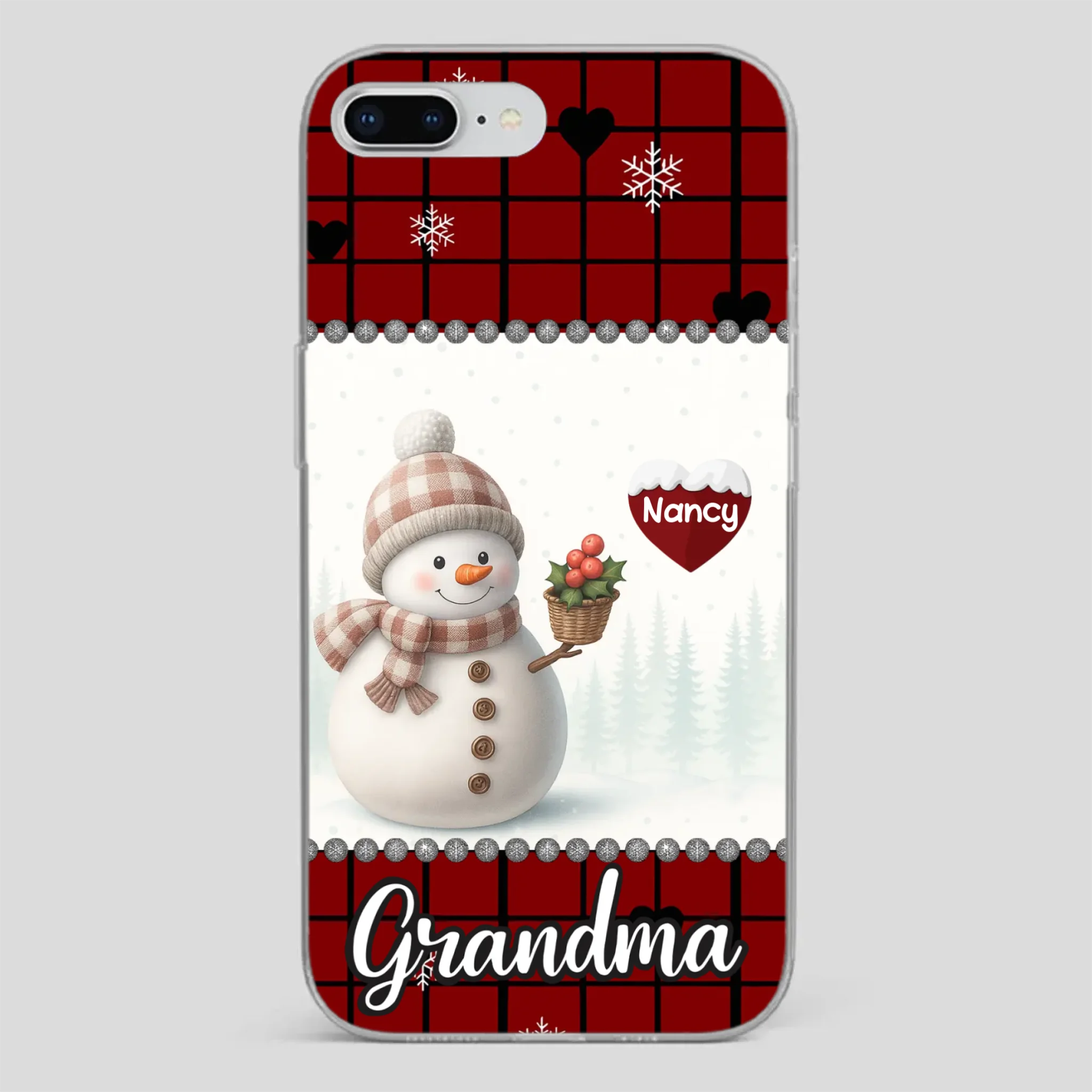 Merry Christmas Grandma – Personalized Heart Phone Case - 89Prints