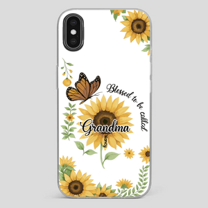Sunflower Phone Case – Personalized Name Floral Design - 89Prints