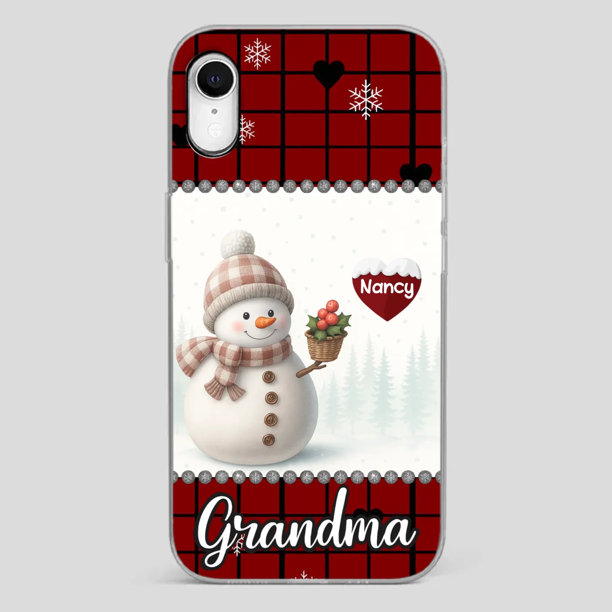 Merry Christmas Grandma – Personalized Heart Phone Case - 89Prints