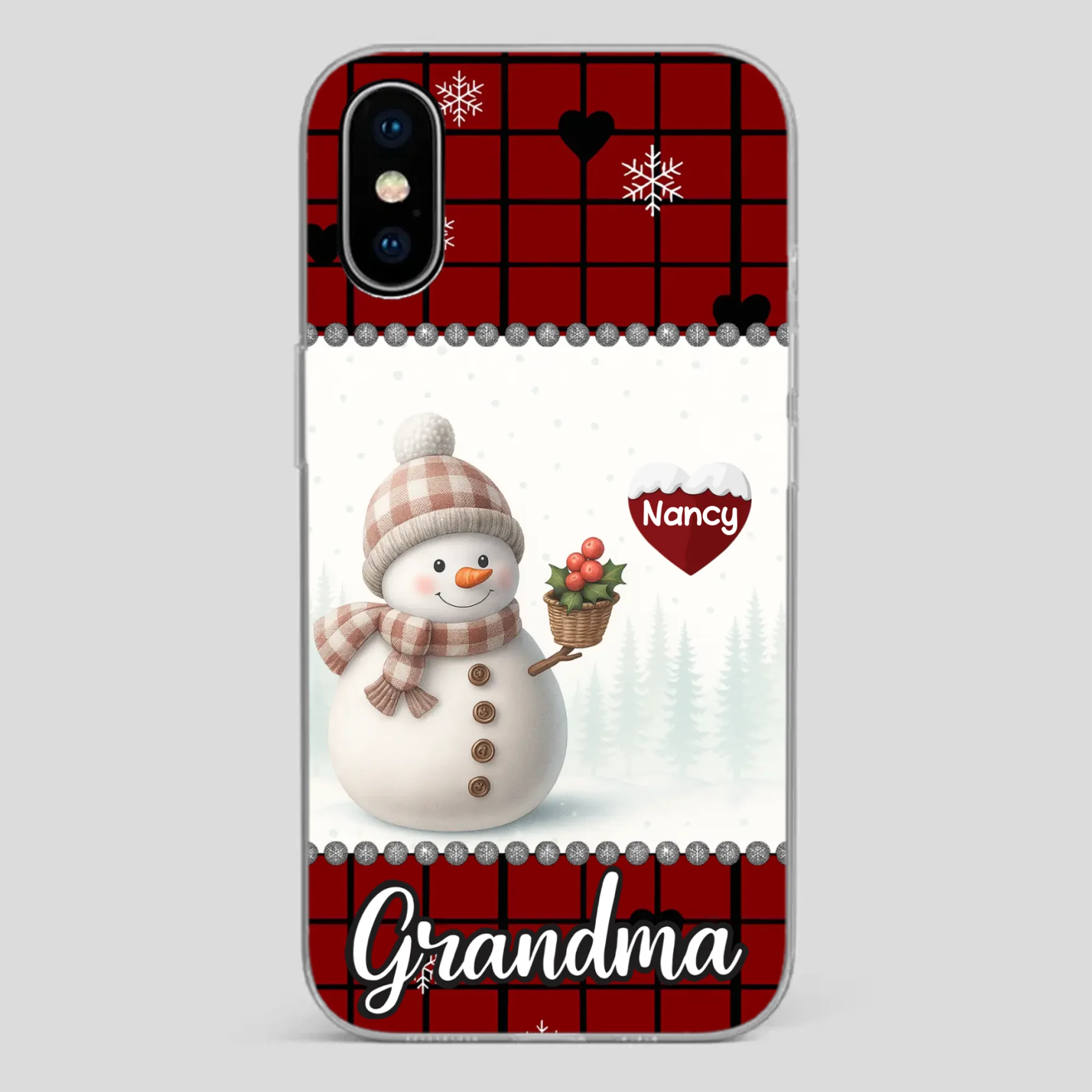 Merry Christmas Grandma – Personalized Heart Phone Case - 89Prints