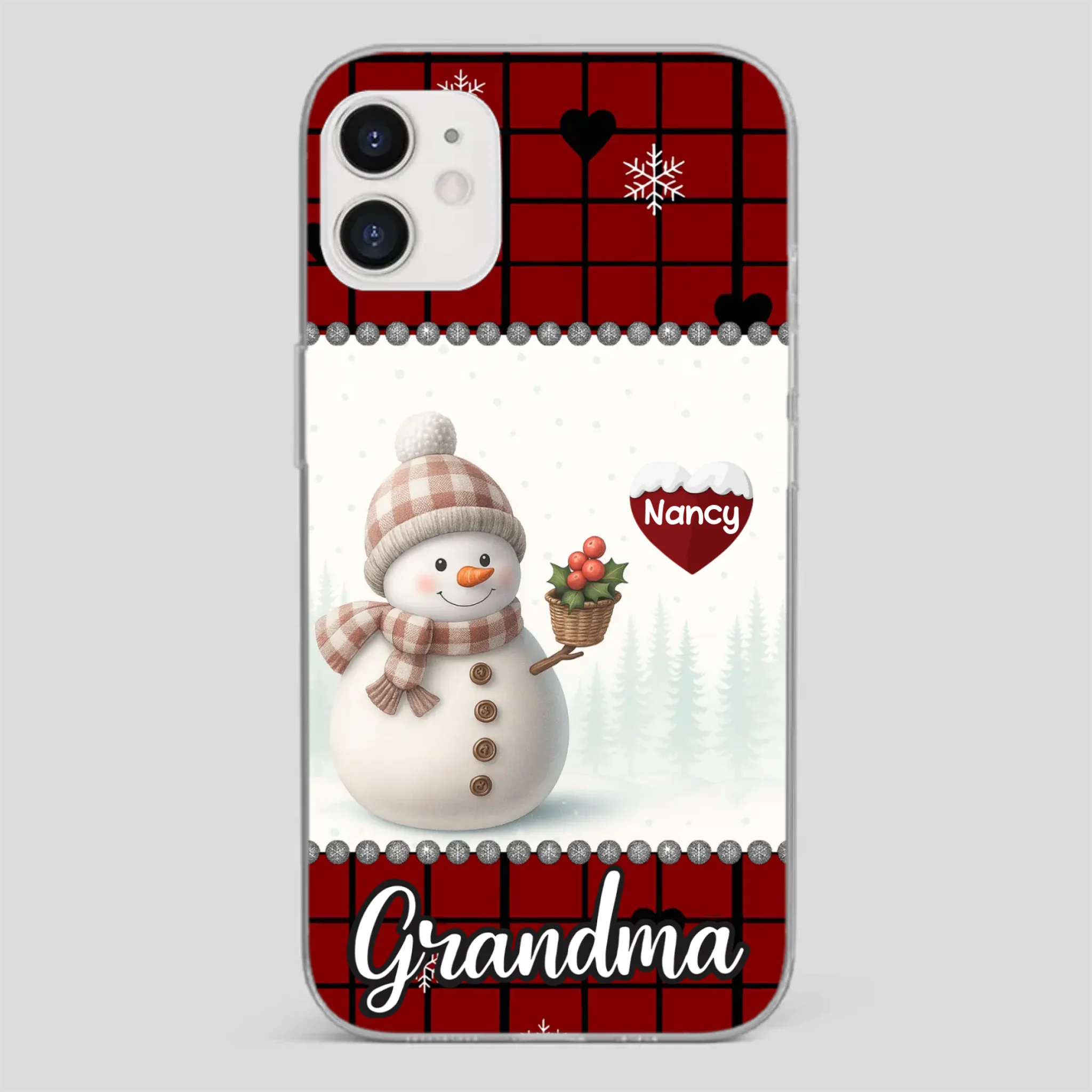 Merry Christmas Grandma – Personalized Heart Phone Case - 89Prints