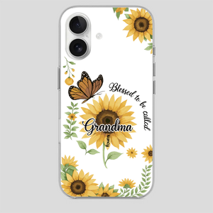 Sunflower Phone Case – Personalized Name Floral Design - 89Prints